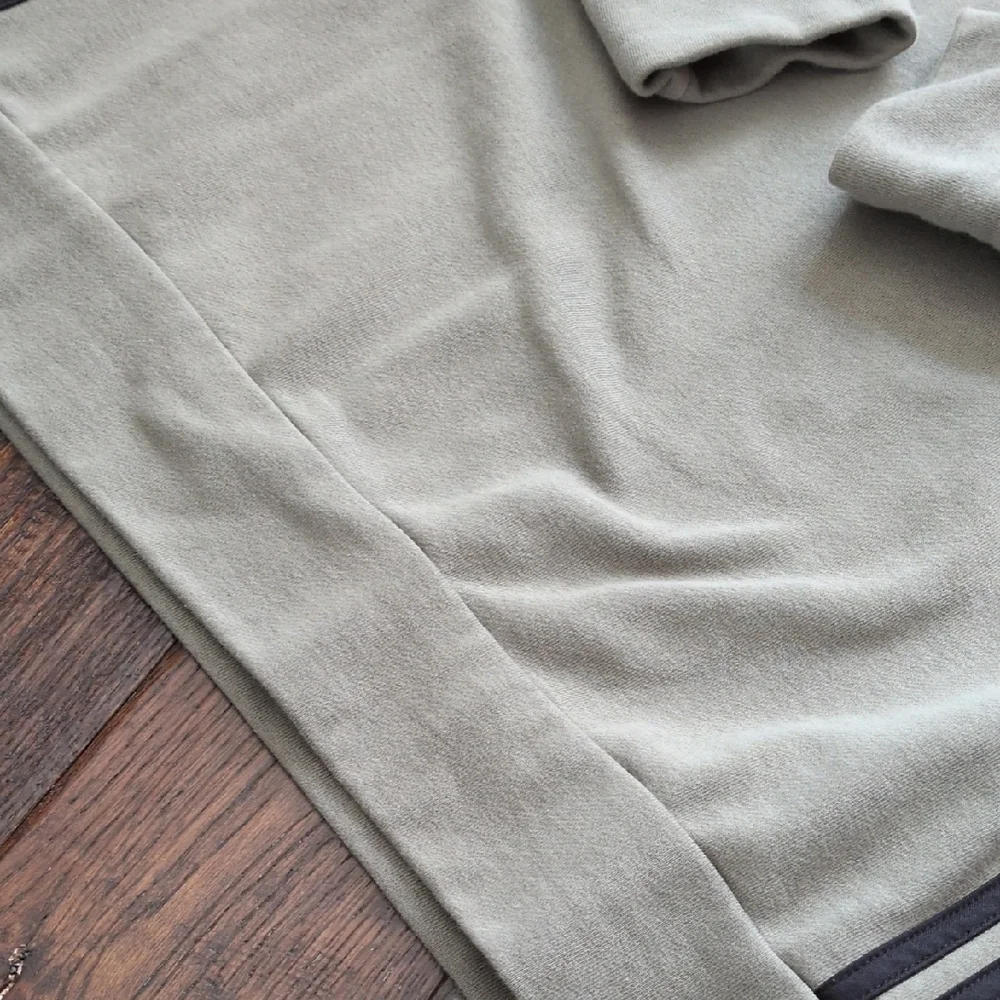ADIDAS I Lightweight French Terry Olive Green Crewneck Sweatshirt, M